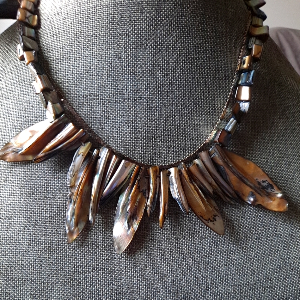 Beautiful Abalone shell necklace.  For the mermaid in you.  One of a kind